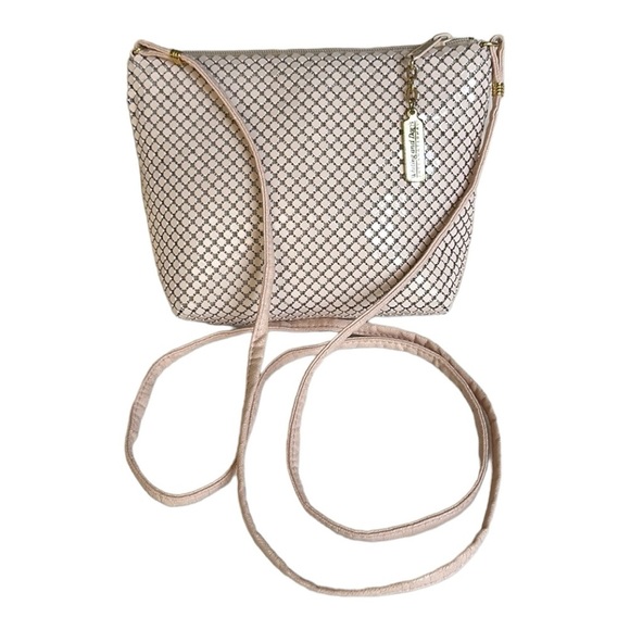 WHITING & DAVIS International Vintage Y2K Mini Crossbody Bag Mesh Blush Pink - Picture 11 of 14